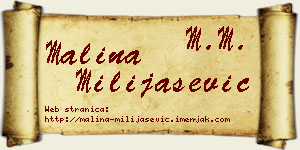 Malina Milijašević vizit kartica